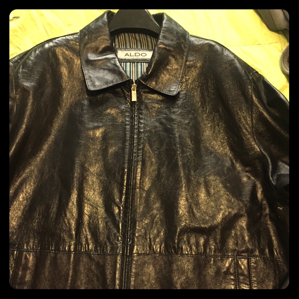 Aldo men’s xl leather jacket